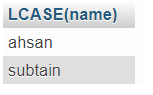 lcase function