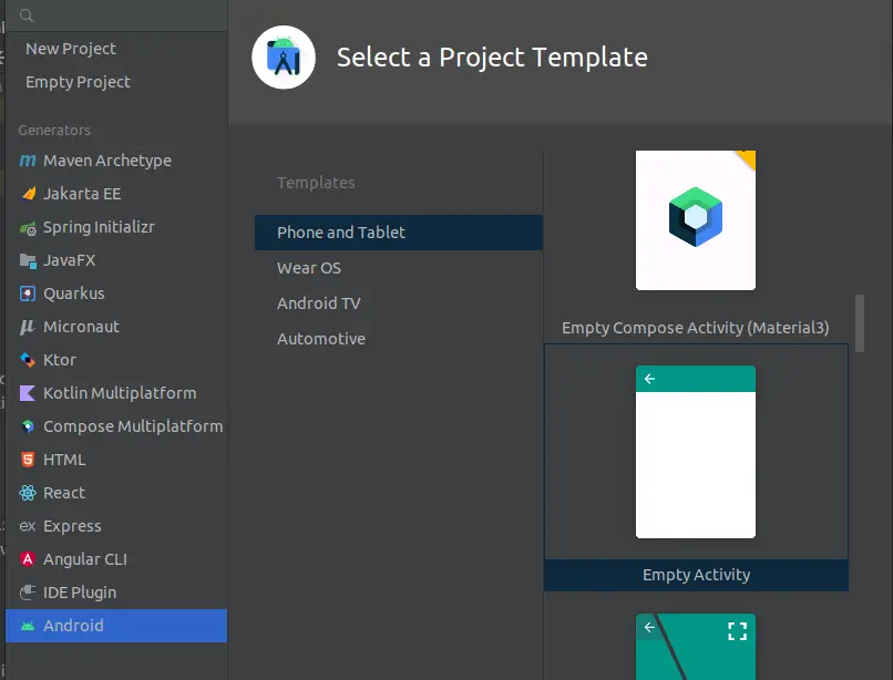 Android Project - Empty Activity