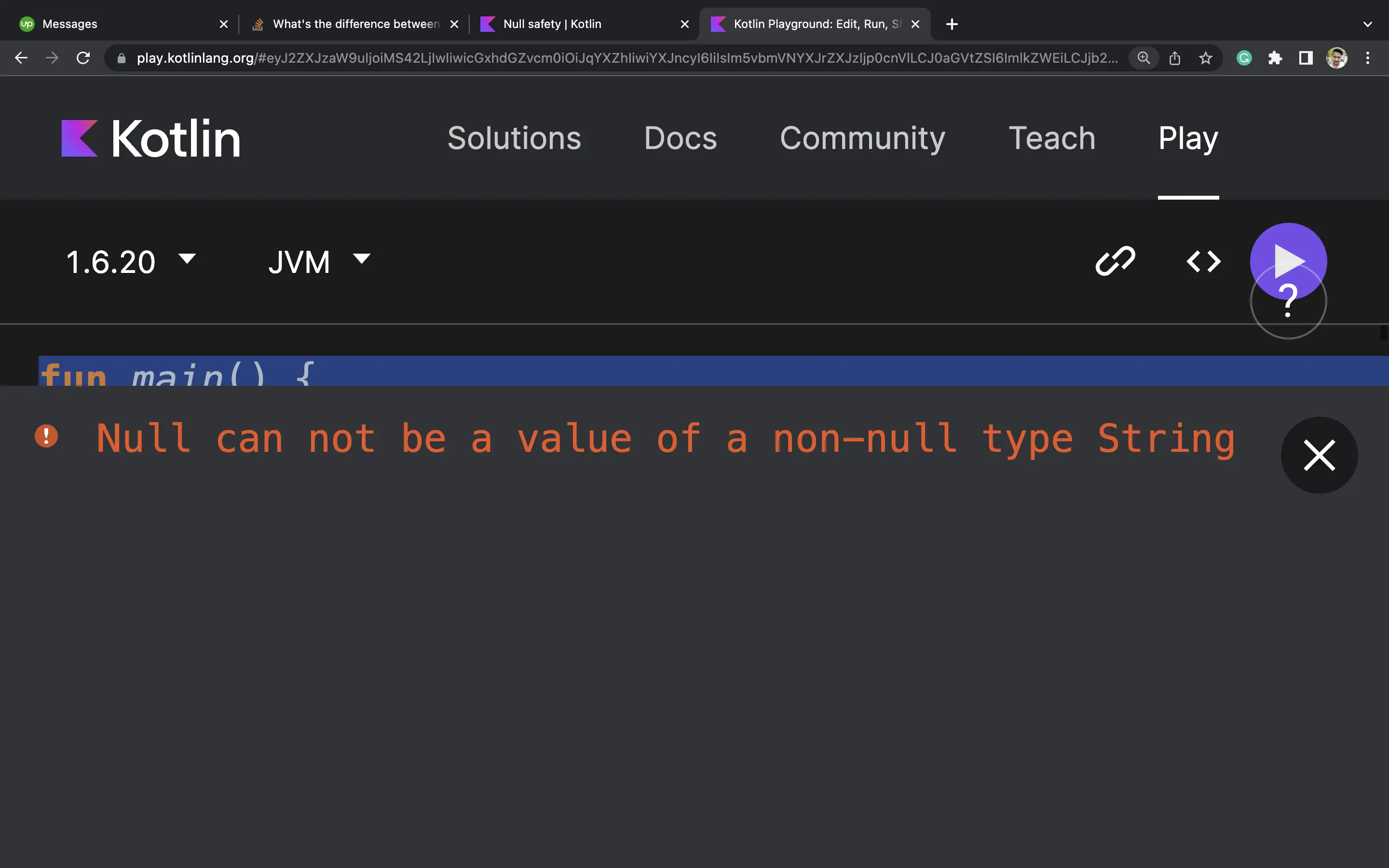 Regular Initialization Variable With Null Value