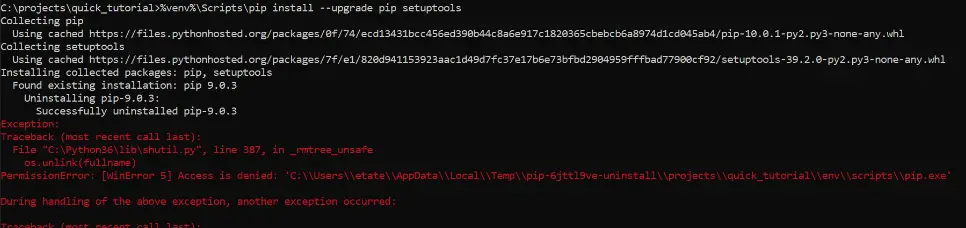 permissionerror [winerror 5] 访问在 Python 中被拒绝