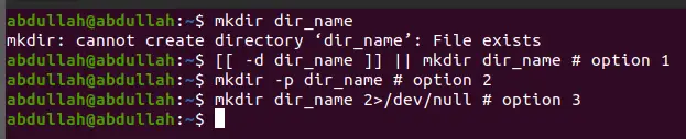 Creating Directories With mkdir Only When They Dont Exist