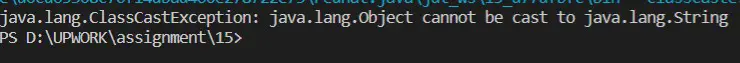 java.lang.Object 无法转换为 java.lang.String