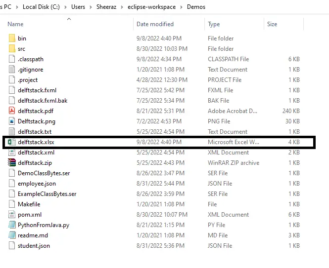 使用 Apache POI 的 Excel 文件