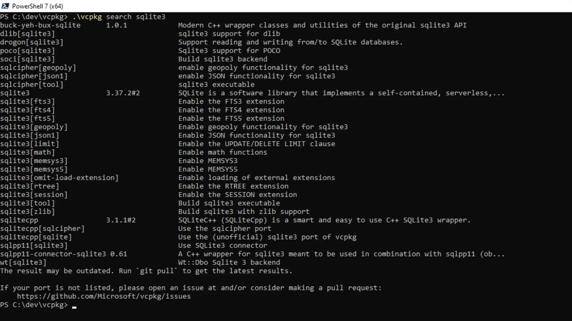 powershell 搜索 sqlite3