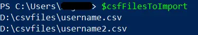 在 PowerShell 中获取每个 CSV 文件对象